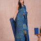 Vanaspati Ajrakh Hand Block Printed Modal Silk Suit with Modal Silk Lagdi Patta Dupatta