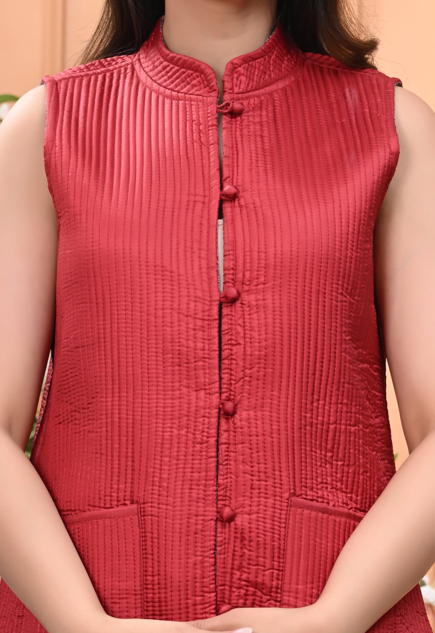 New Launch Jaipuri Reversible Quilted Cotton Sleeveless Jackets