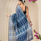 Chanderi Silk Hand Block Printed Saree with Blouse Piece
