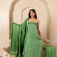 Hand Block Printed Modal Silk Suit with Modal Silk Lagdi Patta Dupatta