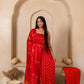 Hand Block Printed Modal Silk Suit with Modal Silk Lagdi Patta Dupatta