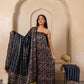 Hand Block Printed Modal Silk Suit with Modal Silk Lagdi Patta Dupatta