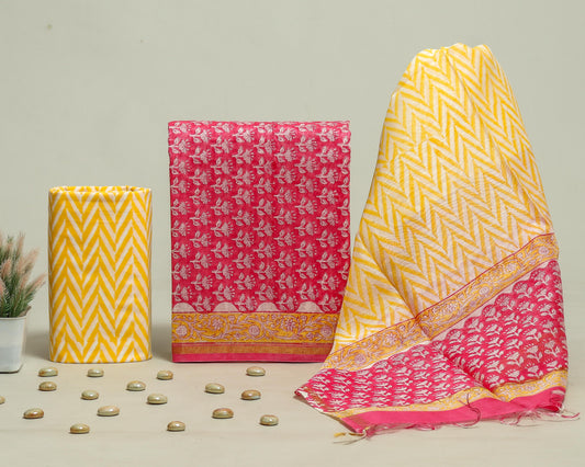 Beautiful Chanderi Silk Suits with Chanderi Silk Dupatta