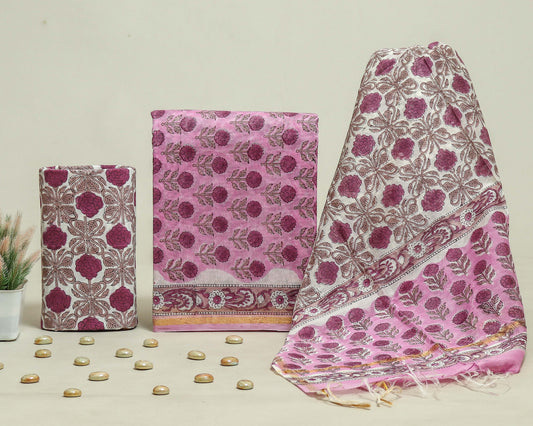 Beautiful Chanderi Silk Suits with Chanderi Silk Dupatta