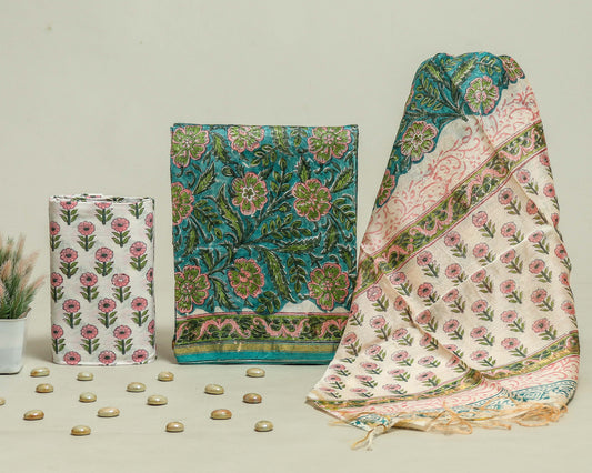 Beautiful Chanderi Silk Suits with Chanderi Silk Dupatta