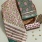 Hand Block Printed Maheshwari Silk Suit with Maheshwari Silk Dupatta
