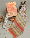 Hand Block Printed Cotton Suit with Chanderi Dupatta