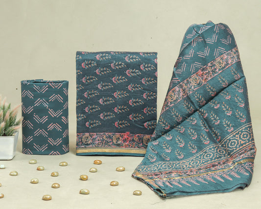 Beautiful Chanderi Silk Suits with Chanderi Silk Dupatta