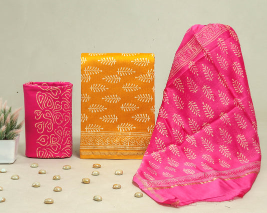 Beautiful Chanderi Silk Suits with Chanderi Silk Dupatta