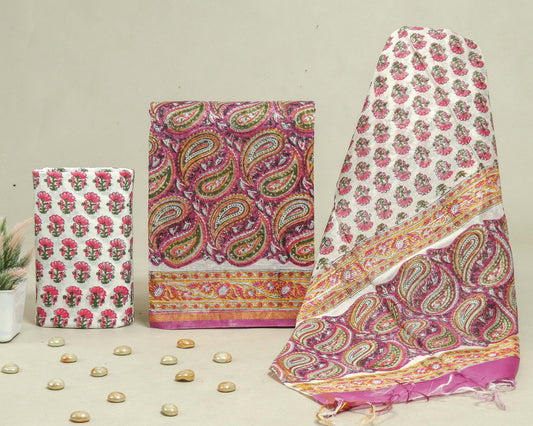 Beautiful Chanderi Silk Suits with Chanderi Silk Dupatta