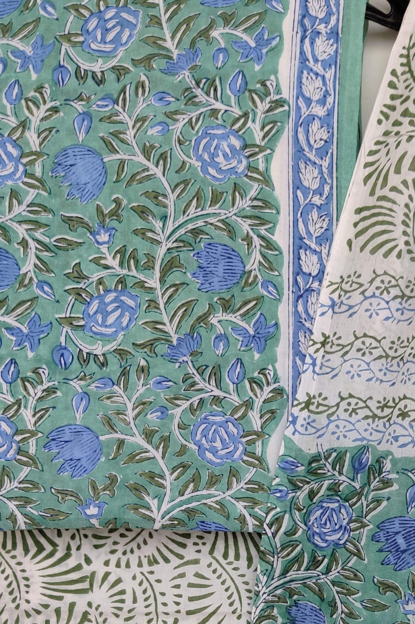 Hand Block Printed Cotton Suit with Cotton dupatta