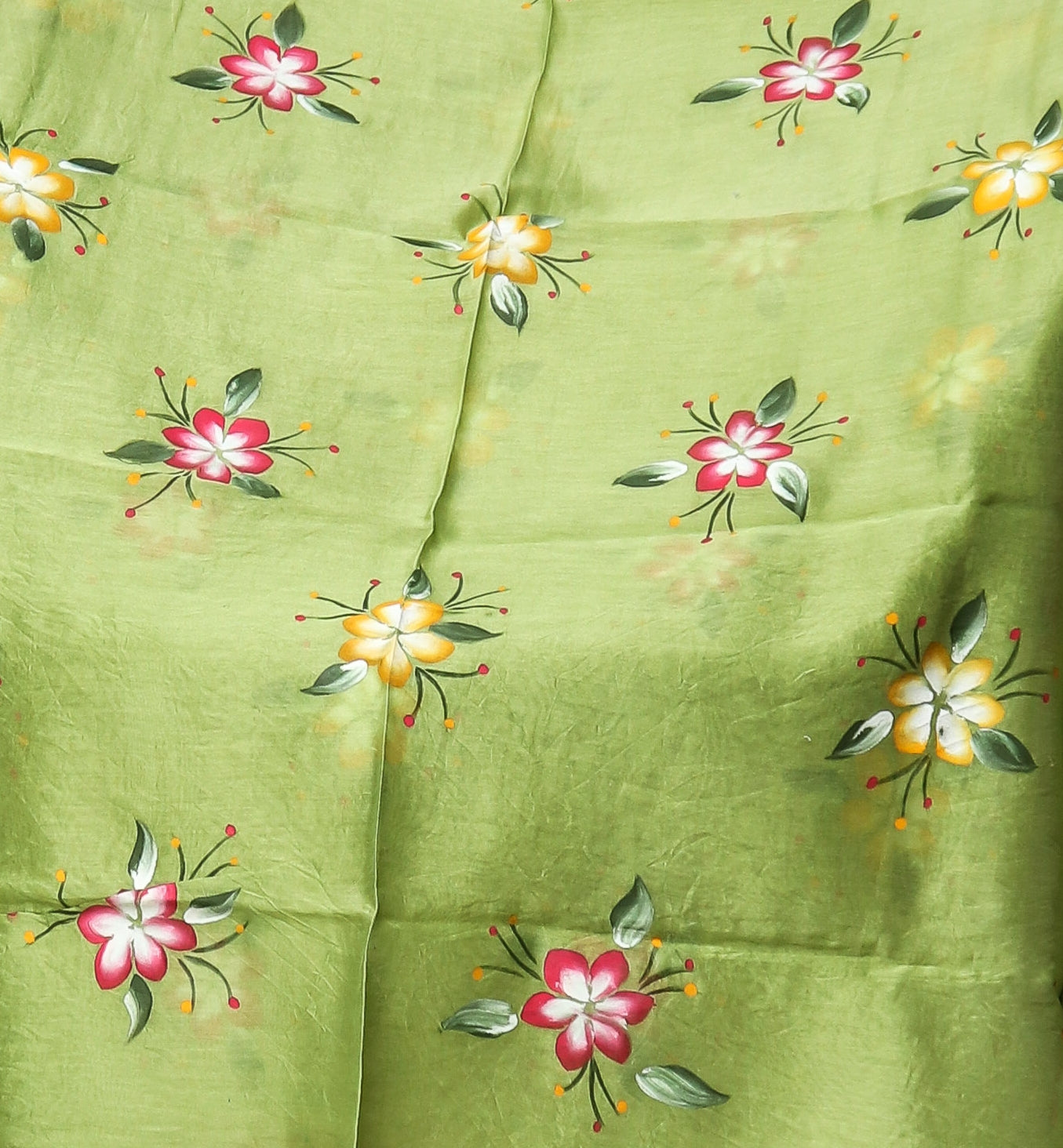 Hand Painted Maheshwari Silk Suit with Maheshwari Silk Dupatta