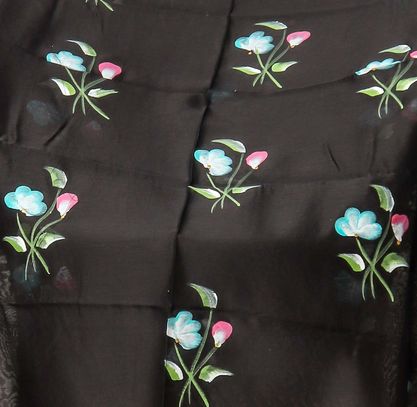 Painted Maheshwari Silk Suit with Maheshwari Silk Dupatta