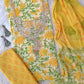 FLORAL PRINTED COTTON GOTA PATTI SUIT WITH CHIFFON DUPATTA