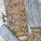 FLORAL PRINTED COTTON GOTA PATTI SUIT WITH CHIFFON DUPATTA