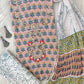 (SALE) FLORAL PRINTED COTTON GOTA PATTI SUIT WITH CHIFFON DUPATTA