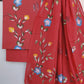 Hand Block Printed Unstitched Cotton Suit with Mulmul Dupatta