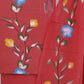 Hand Block Printed Unstitched Cotton Suit with Mulmul Dupatta