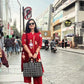 Hand Painted Maheshwari Silk Suit with Maheshwari Silk Dupatta