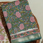 Hand Block Printed Maheshwari Silk Suit with Maheshwari Silk Dupatta
