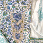 FLORAL PRINTED COTTON GOTA PATTI SUIT WITH CHIFFON DUPATTA
