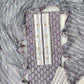 (SALE) Cotton Printed Neck Work Suits with Chiffon dupatta