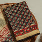 BAGRU Printed Maheshwari Silk Suit with Maheshwari Silk Dupatta