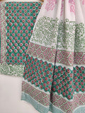 Cotton Block Printed Cotton Suit with mulmul cotton Dupatta