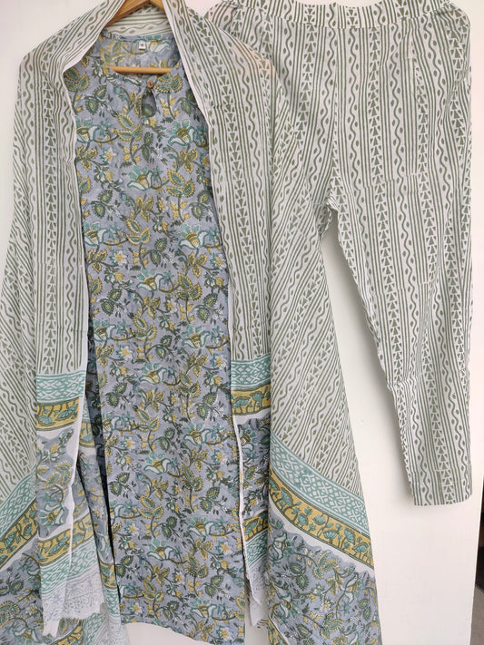 Sleeve-less with attached sleeves Hand-Block Suit