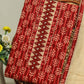 Cotton Printed Neck Work Suits with Chiffon dupatta