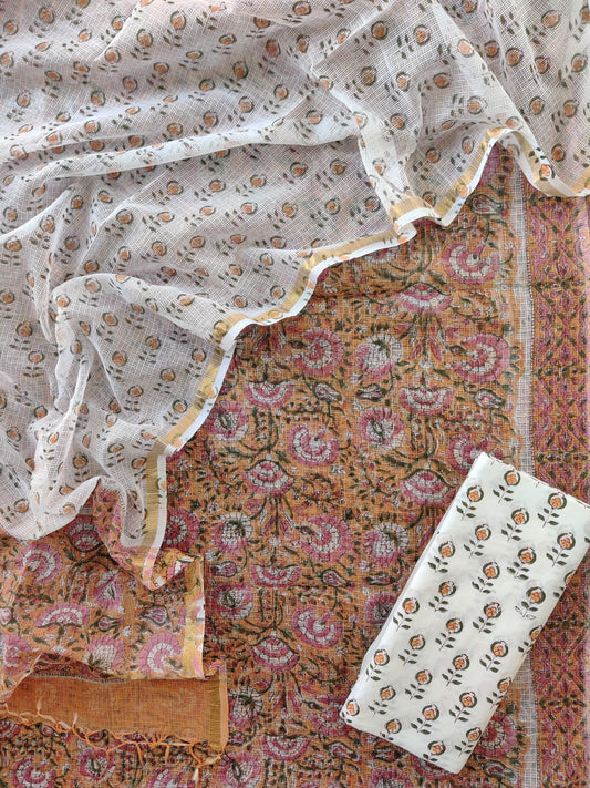 PURE KOTA DORIA SUIT WITH PURE KOTA DORIA DUPATTA