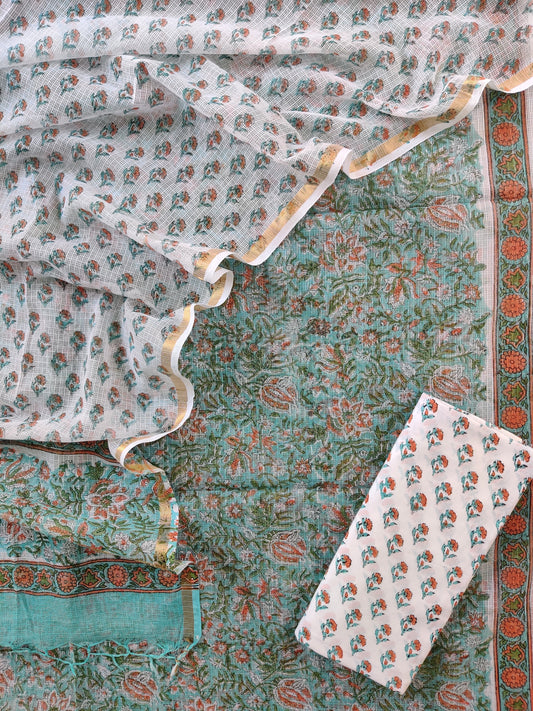 PURE KOTA DORIA SUIT WITH PURE KOTA DORIA DUPATTA