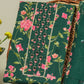 Cotton Printed Neck Work Suits with Chiffon dupatta