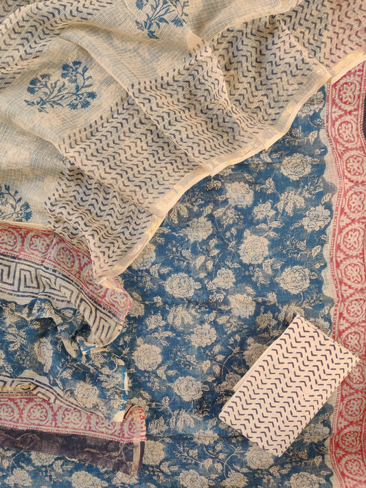 PURE KOTA DORIA SUIT WITH PURE KOTA DORIA DUPATTA