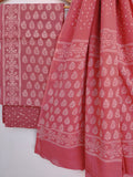 Hand Block Printed Cotton Suit with Cotton dupattaa87