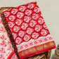 Hand Block Printed Maheshwari Silk Suit with Maheshwari Silk Dupatta