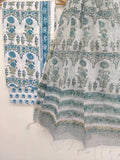 Hand Block Printed Cotton Suit with Cotton Kota Doria dupatta