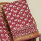 Hand Block Printed Maheshwari Silk Suit with Maheshwari Silk Dupatta