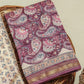 Hand Block Printed Maheshwari Silk Suit with Maheshwari Silk Dupatta