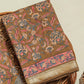 Hand Block Printed Maheshwari Silk Suit with Maheshwari Silk Dupatta