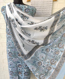 Hand Block Printed Cotton Suit with Mulmul dupatta