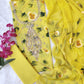 FLORAL PRINTED COTTON GOTA PATTI SUIT WITH CHIFFON DUPATTA