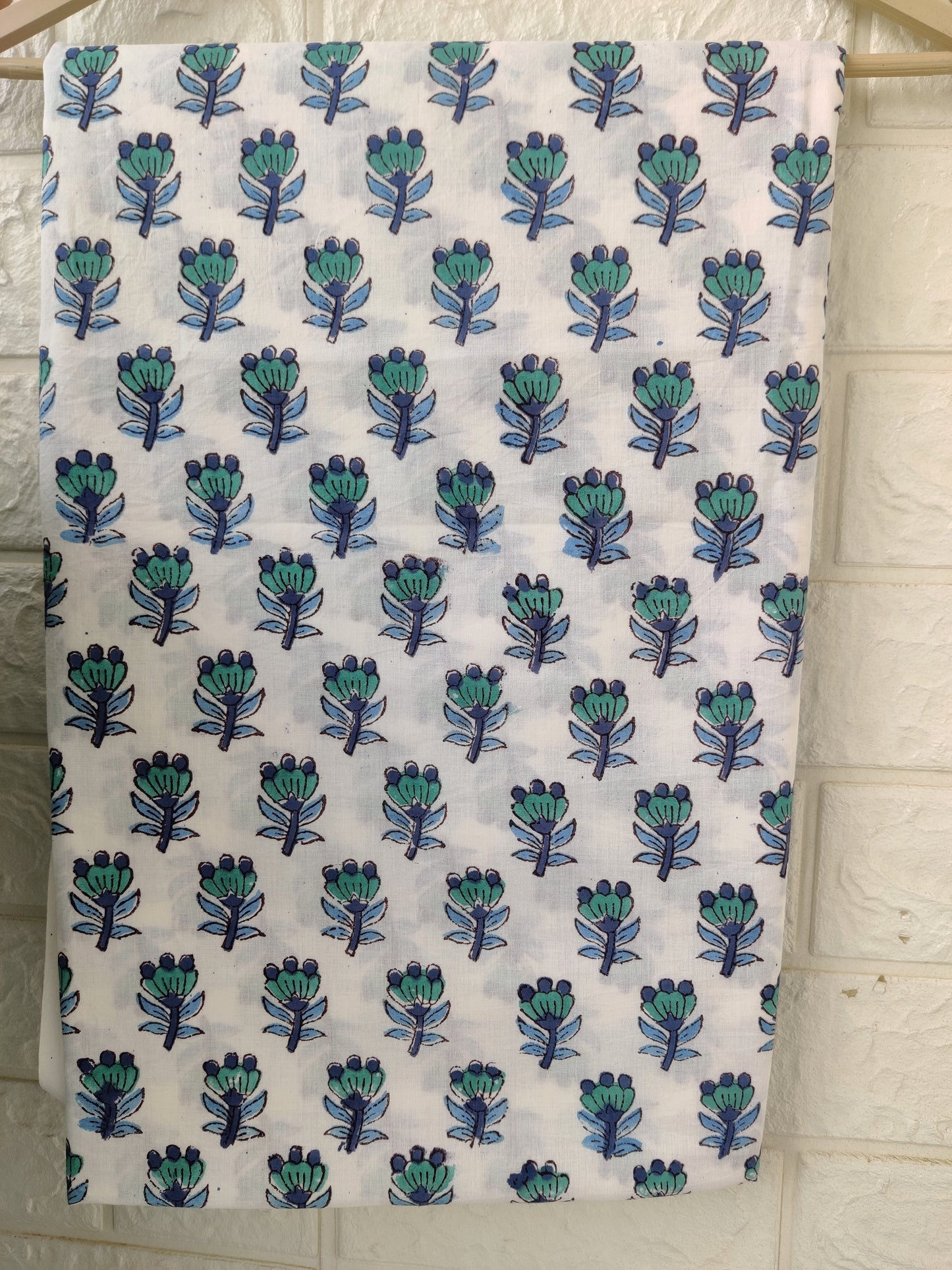 Hand Block Printed Cotton Suit with Cotton dupatta