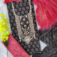 FLORAL PRINTED COTTON GOTA PATTI SUIT WITH CHIFFON DUPATTA