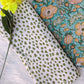 FLORAL PRINTED COTTON GOTA PATTI SUIT WITH CHIFFON DUPATTA