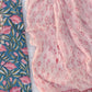 FLORAL PRINTED COTTON GOTA PATTI SUIT WITH CHIFFON DUPATTA