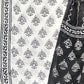 (BLACK & WHITE) Block Printed Cotton Suit with Mulmul dupatta