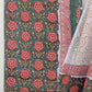 Block Printed Cotton Suit with Mulmul dupatta