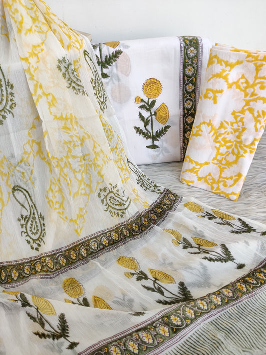 Hand Block Printed Cotton Suit with Pure Chiffon dupattaa3