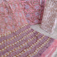HAND BLOCK PRINTED COTTON SUIT WITH PURE CHIFFON DUPATTA